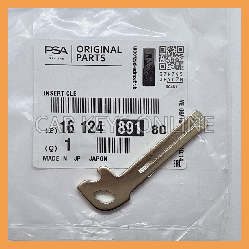 Genuine PSA Emergency Key Blade (1612489180)
